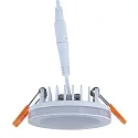 HEITRONIC LED Indbygningsdownlight AURORA med lys ring, IP44, Ø 8cm, 6W 3000K 450lm, hvid