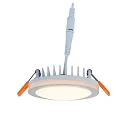 LED Indbygnings downlight AURORA med sidelysring, IP44, Ø 10cm, 10W 3000K 830lm, hvid