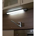 HEITRONIC LED Skab armatur DETMOLD 677mm, 8W, 120°, 3000K, 450lm, IP20, ikke dæmpbar, sølv / glas opal