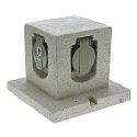 Heitronic Firedobbelt socket STEN, Energi terninger med 500cm tilslutningskabel