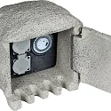 HEITRONIC Energidistributør PIEDRA, 2-fold, med timer, 250V/16A, maks. 3680W, IP44, grå