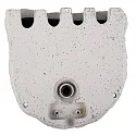 HEITRONIC Energidistributør PIEDRA, 4-fold, med direkte forbindelse, 250V/16A, maks. 3680A, IP44, grå