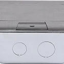 HEITRONIC Gulv socket, 2 gange, med børnesikring, 250V, maks. 3680W, IP20