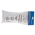 HEITRONIC Socket, 3-fold, 3G1,5mm², white, 1,5m connection cable