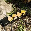 HEITRONIC Socket, IP44, 1,5m tilslutningskabel, Fjederhængslet låg, sort/gul, 4 gange
