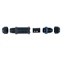 HEITRONIC Kabelstik, 3 poler, 115x26,5mm, IP68, sort