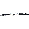 HEITRONIC Kabelstik, 3 poler, 115x26,5mm, IP68, sort