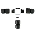 T-Kabelstik, 3 poler, IP68, sort