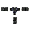 HEITRONIC T-Kabelstik, 3 poler, IP68, sort