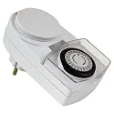 HEITRONIC Elektromekanisk timer 24 timer, IP44, hvid