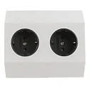 Protective contact socket SALERNO, 2-fold, 250V, max. 3500W
