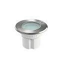 HEITRONIC LED Gulv Indbygningsspot MESSINA, rund, 90°, 9W, 3000K, 500lm, IP67, sølv