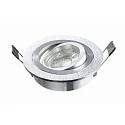Indbygningsspot DL7801, RUND, GU10 & GU5.3, LED maks. 8W, IP20, drejelig, børstet aluminum