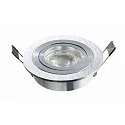 HEITRONIC Indbygningsspot DL7801, RUND, GU10 & GU5.3, LED maks. 8W, IP20, drejelig, børstet aluminum