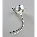 HEITRONIC Indbygningsspot DL7801, RUND, GU10 & GU5.3, LED maks. 8W, IP20, drejelig, børstet aluminum