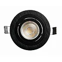 HEITRONIC Indbygningsspot DL7801, RUND, GU10 & GU5.3, LED maks. 8W, IP20, drejelig, sort