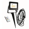 LED Projektører KINGSTON, 15W,  RGB + CCT, 1250lm, IP44, antracit