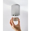 Overflademonterede spotlight ADL9001, rund, GU10, IP20, 25° drejelig, børstet aluminum