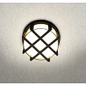HEITRONIC wall and ceiling luminaire CIRCULA round, with grid IP65, anthracite 
