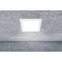 HEITRONIC Indbygnings loftlampe LE MANS firkantet IP44, hvid dæmpbar