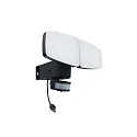 Solar spotlight DUPLEX dobbelt, med sensor, CCT Switch, justerbar IP54, sort 