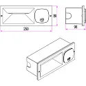 HEITRONIC outdoor recessed luminaire MURANO with socket IP54, anthracite 
