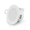 HEITRONIC Indbygningslampe DL7003 rund, CCT Switch IP65, hvid dæmpbar 6,7W 550/630/610lm 3000/4000/6500K 100° CRI >80