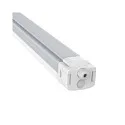 HEITRONIC damp-proof luminaire SHARK-X with motion detector IP65, white 