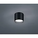 Loftlampe DORA rund IP20, satin, sort mat 