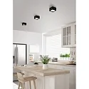 LED Ceiling luminaire KARI LED, square, IP30, black matt