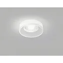 Helestra LED Ceiling recessed luminaire IVA LED Bathroom luminaire, IP44, acrylic satined