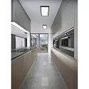 Helestra ceiling luminaire RACK IP20, satined, white matt dimmable