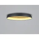 Helestra Loftlampe MORI CCT Switch, med diffuser IP20, sort mat, bladguld dæmpbar