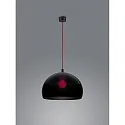 pendant luminaire DORO E27 IP20, red, black, black matt