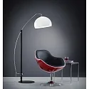 Standerlampe DORO, E27, IP20, sort matt-chrom