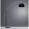 Standerlampe DORO E27 IP20, chrom, sort, sort mat