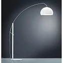 Helestra Standerlampe DORO, E27, IP20, hvid-chrom