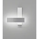 LED Væglampe DEX LED, IP20, hvid matt - aluminium poleret