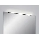 Spejllampe LADO-S 90 mittelgroß, omskiftelig, smal, med diffuser IP44, sort mat, hvid 