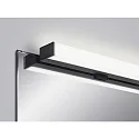 Helestra Spejllampe LADO-S 90 mittelgroß, omskiftelig, smal, med diffuser IP44, sort mat, hvid 