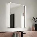 Helestra Spejllampe LADO-S 120 stor, omskiftelig, smal, med diffuser IP44, chrom, hvid 