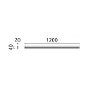 Helestra Spejllampe LADO-S 120 stor, omskiftelig, smal, med diffuser IP44, chrom, hvid 