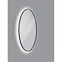 Helestra Spejl med belysning VIDO Ø 70CM tunable white, indirekte IP44, sort 