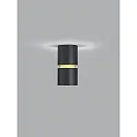 Loftlampe ROK 1-flamme, direkte / indirekte, fokuserbar IP20, guld mat, sort mat dæmpbar