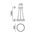 Helestra LED Pendel LIV 40 LED, IP20, sort matt