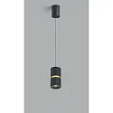 Helestra pendant luminaire ROK 1 flame, adjustable, direct / indirect, focusable IP20, gold matt, black matt dimmable