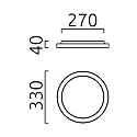 Helestra Loftlampe DAWA Ø33CM CCT Switch, direkte / indirekte IP20, sort mat dæmpbar