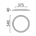 Helestra Loftlampe DAWA Ø 54CM CCT Switch, direkte / indirekte IP20, sort mat dæmpbar
