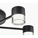 Helestra Loftlampe KALA 7-flammer, stiv IP20, sort mat dæmpbar