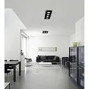 Helestra Loftlampe NOMI 4-flammer, firkantet LED IP20, sort dæmpbar